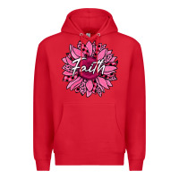 Red faith breast cancer awareness sunflower Premium Hoodie - Jasminsmagicworld