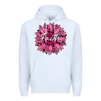 White faith breast cancer awareness sunflower Premium Hoodie - Jasminsmagicworld
