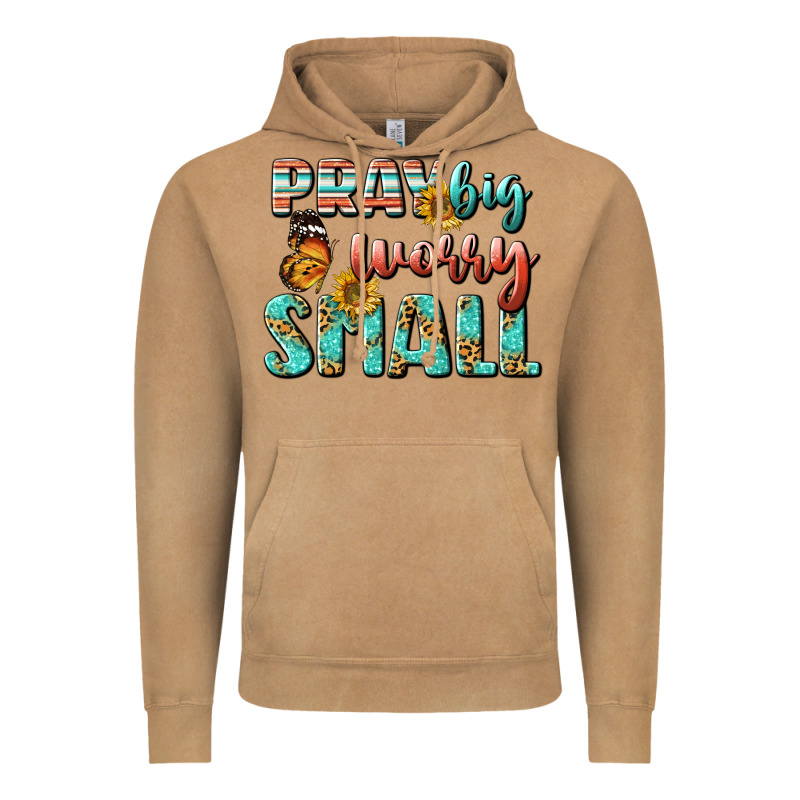 Pray Big Worry Small Vintage Hoodie by BundleAndBundleShop | Teevron