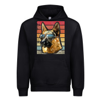 Black retro vintage german shepherd german shepherd dog gift Urban Hoodie - linhVisuals