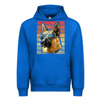 Cobalt retro vintage german shepherd german shepherd dog gift Urban Hoodie - linhVisuals
