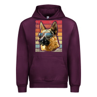 Mauve Wine retro vintage german shepherd german shepherd dog gift Urban Hoodie - linhVisuals