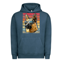 Pigment Midnight Navy retro vintage german shepherd german shepherd dog gift Urban Hoodie - linhVisuals