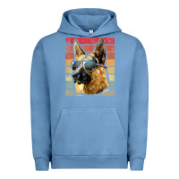 Pigment Pebble Blue retro vintage german shepherd german shepherd dog gift Urban Hoodie - linhVisuals