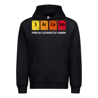 Black sarcasm elements of humor periodic table graphic Urban Hoodie - linhVisuals