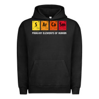 Pigment Black sarcasm elements of humor periodic table graphic Urban Hoodie - linhVisuals