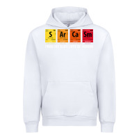 White sarcasm elements of humor periodic table graphic Urban Hoodie - linhVisuals