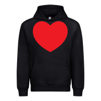 Black big heart Urban Hoodie - linhVisuals