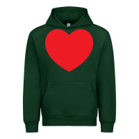 Forest Green big heart Urban Hoodie - linhVisuals