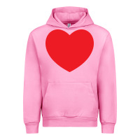 Fuchsia Pink big heart Urban Hoodie - linhVisuals