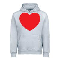 Heather Grey big heart Urban Hoodie - linhVisuals