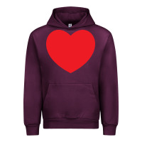 Mauve Wine big heart Urban Hoodie - linhVisuals