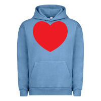 Pigment Pebble Blue big heart Urban Hoodie - linhVisuals