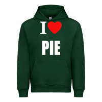 Forest Green retro vintage classic i love pie for pie lovers cooks chefs t shirt Urban Hoodie - linhVisuals