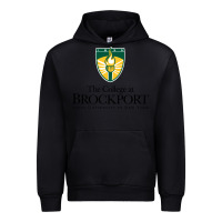 Black SUNY Brockport College Urban Hoodie - linhVisuals