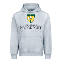 Heather Grey SUNY Brockport College Urban Hoodie - linhVisuals