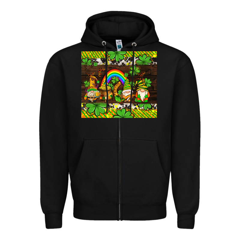 Western St Patricks Gnomes Zipper Hoodie by AdoDesignShop | Teevron