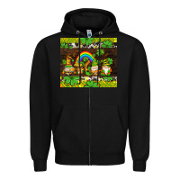 Black western st patricks gnomes Zipper Hoodie - AdoDesignShop