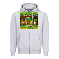 Heather Grey western st patricks gnomes Zipper Hoodie - AdoDesignShop