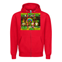 Red western st patricks gnomes Zipper Hoodie - AdoDesignShop