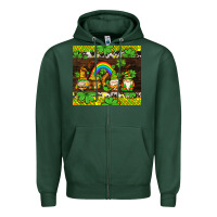 Sports Green western st patricks gnomes Zipper Hoodie - AdoDesignShop
