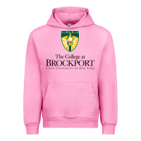 Fuchsia Pink SUNY Brockport College Urban Hoodie - linhVisuals