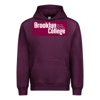 Mauve Wine Brooklyn College Urban Hoodie - linhVisuals