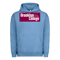 Pigment Pebble Blue Brooklyn College Urban Hoodie - linhVisuals