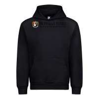 Black SUNY Buffalo State College Urban Hoodie - linhVisuals
