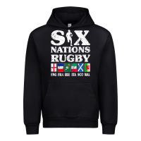 Black rugby 6 nations england france ireland italy scotland wales t shirt Urban Hoodie - linhVisuals