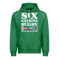 Emerald rugby 6 nations england france ireland italy scotland wales t shirt Urban Hoodie - linhVisuals
