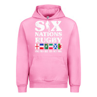 Fuchsia Pink rugby 6 nations england france ireland italy scotland wales t shirt Urban Hoodie - linhVisuals