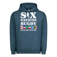 Pigment Midnight Navy rugby 6 nations england france ireland italy scotland wales t shirt Urban Hoodie - linhVisuals