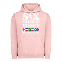 Pigment Salmon rugby 6 nations england france ireland italy scotland wales t shirt Urban Hoodie - linhVisuals