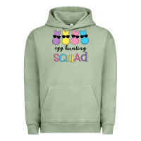 Pigment Oil Green easter egg hunting squad kindergarten squad girls boys kids Urban Hoodie - linhVisuals