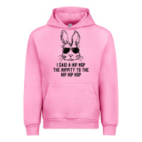 Fuchsia Pink sunglass bunny hip hop hippity  easter gift  mens & womens t shirt Urban Hoodie - linhVisuals