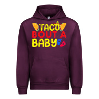 Mauve Wine taco bout a baby pregnancy announcement cinco de mayo party t shirt Urban Hoodie - linhVisuals