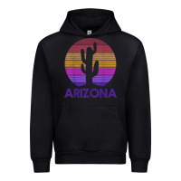 Black arizona   vintage retro cactus souvenir gift t shirt Urban Hoodie - linhVisuals
