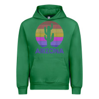 Emerald arizona   vintage retro cactus souvenir gift t shirt Urban Hoodie - linhVisuals