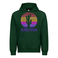 Forest Green arizona   vintage retro cactus souvenir gift t shirt Urban Hoodie - linhVisuals