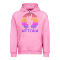 Fuchsia Pink arizona   vintage retro cactus souvenir gift t shirt Urban Hoodie - linhVisuals