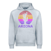 Heather Grey arizona   vintage retro cactus souvenir gift t shirt Urban Hoodie - linhVisuals