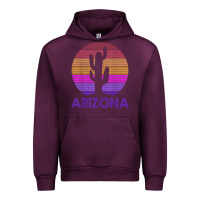 Mauve Wine arizona   vintage retro cactus souvenir gift t shirt Urban Hoodie - linhVisuals
