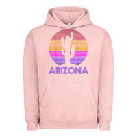 Pigment Salmon arizona   vintage retro cactus souvenir gift t shirt Urban Hoodie - linhVisuals