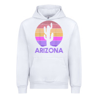 White arizona   vintage retro cactus souvenir gift t shirt Urban Hoodie - linhVisuals