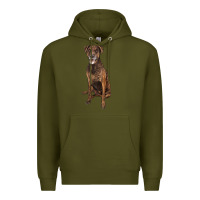 Army Green plott hound Premium Hoodie - LillyAllenDesigns