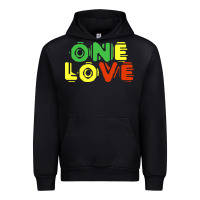 Black reggae colors t  shirtone love reggae lovers pattern t  shirt Urban Hoodie - linhVisuals