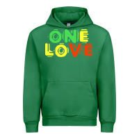 Emerald reggae colors t  shirtone love reggae lovers pattern t  shirt Urban Hoodie - linhVisuals