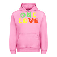 Fuchsia Pink reggae colors t  shirtone love reggae lovers pattern t  shirt Urban Hoodie - linhVisuals