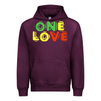 Mauve Wine reggae colors t  shirtone love reggae lovers pattern t  shirt Urban Hoodie - linhVisuals
